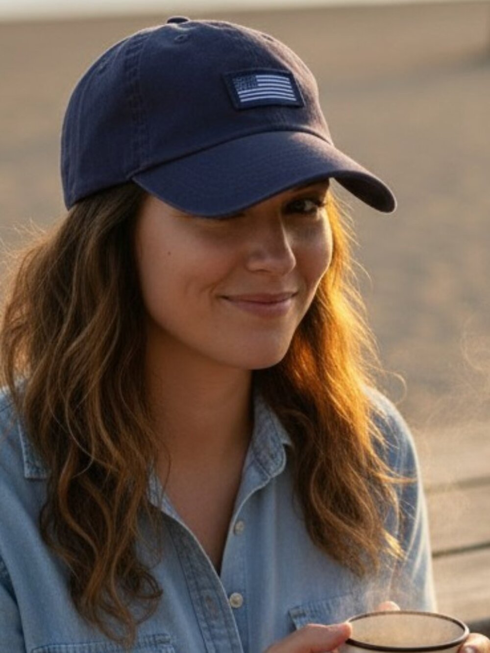 Life is Good American Flag Patch UNISEX Chill Cap/Hat